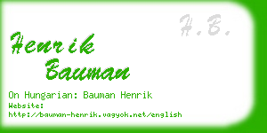 henrik bauman business card